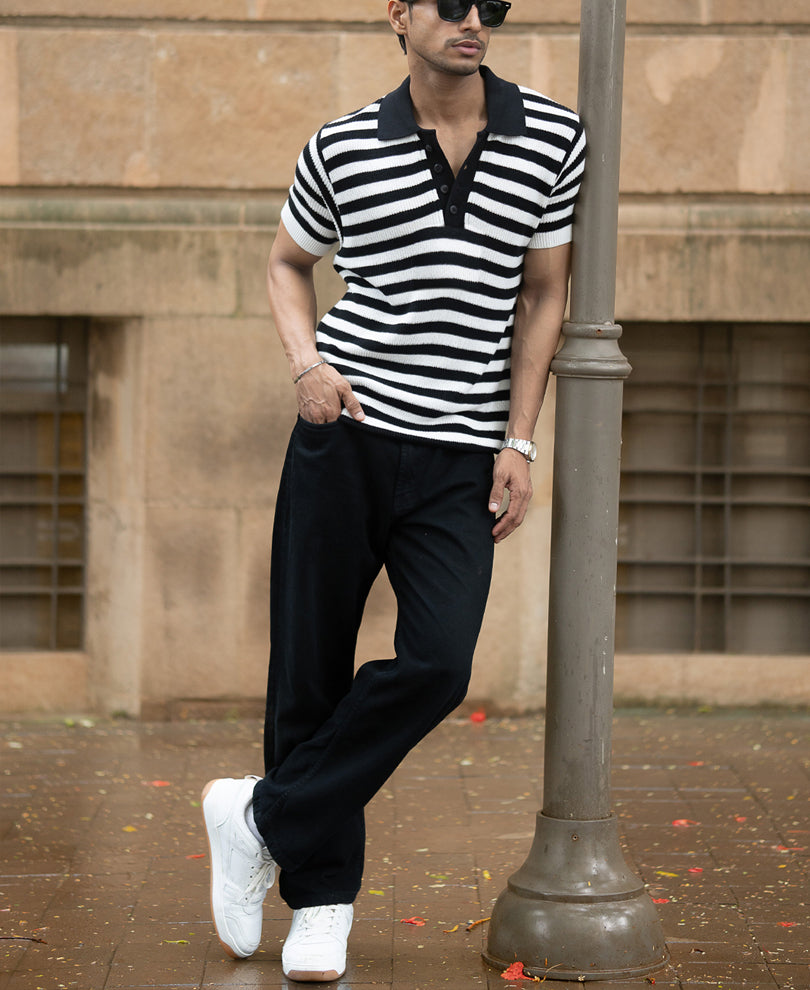 Black And White Stripe T-Shirt