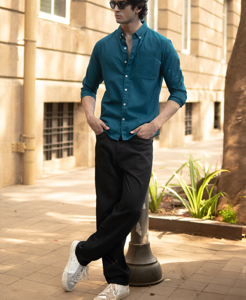 Teal Lightweight Oxford Shirt
