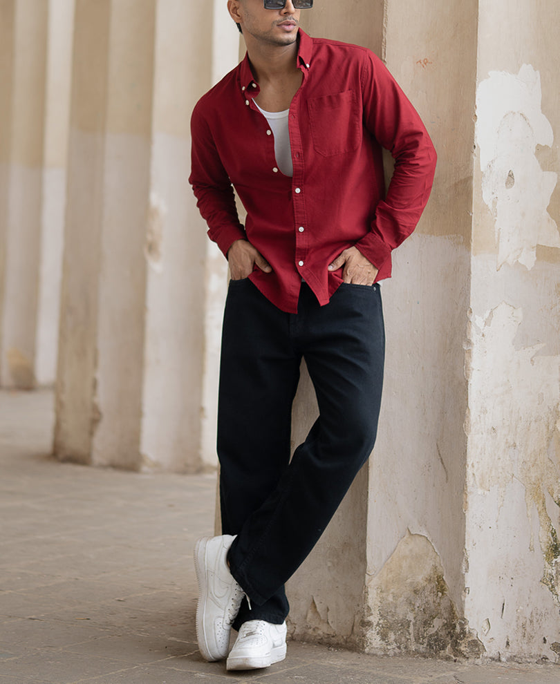 Brick Red Oxford Shirt