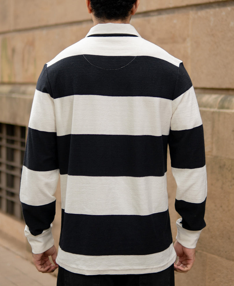 Black Lightweight Striped T-Shirt