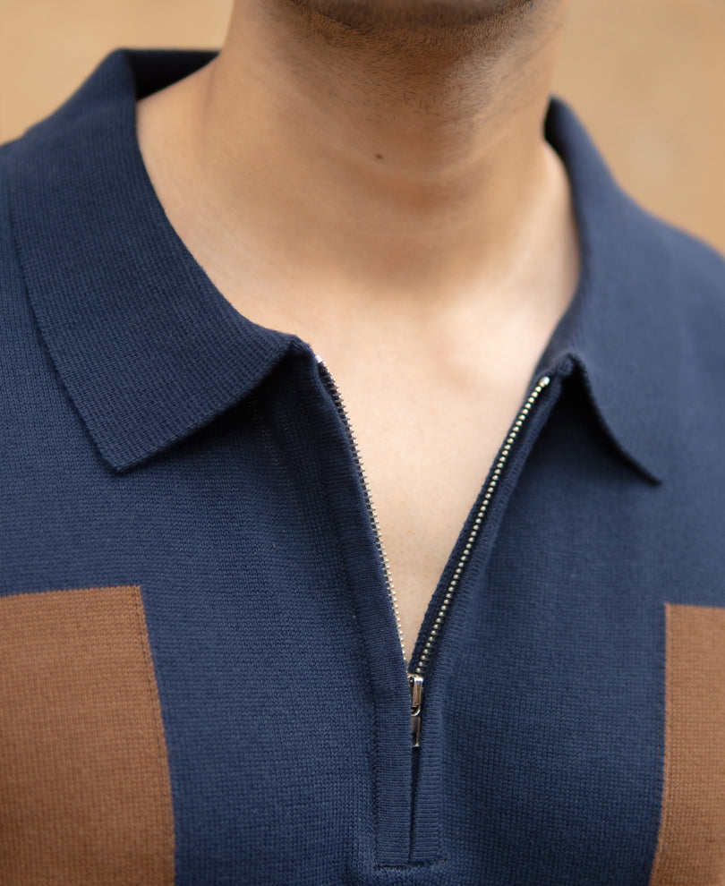 Multicolour Striped Polo T-Shirt