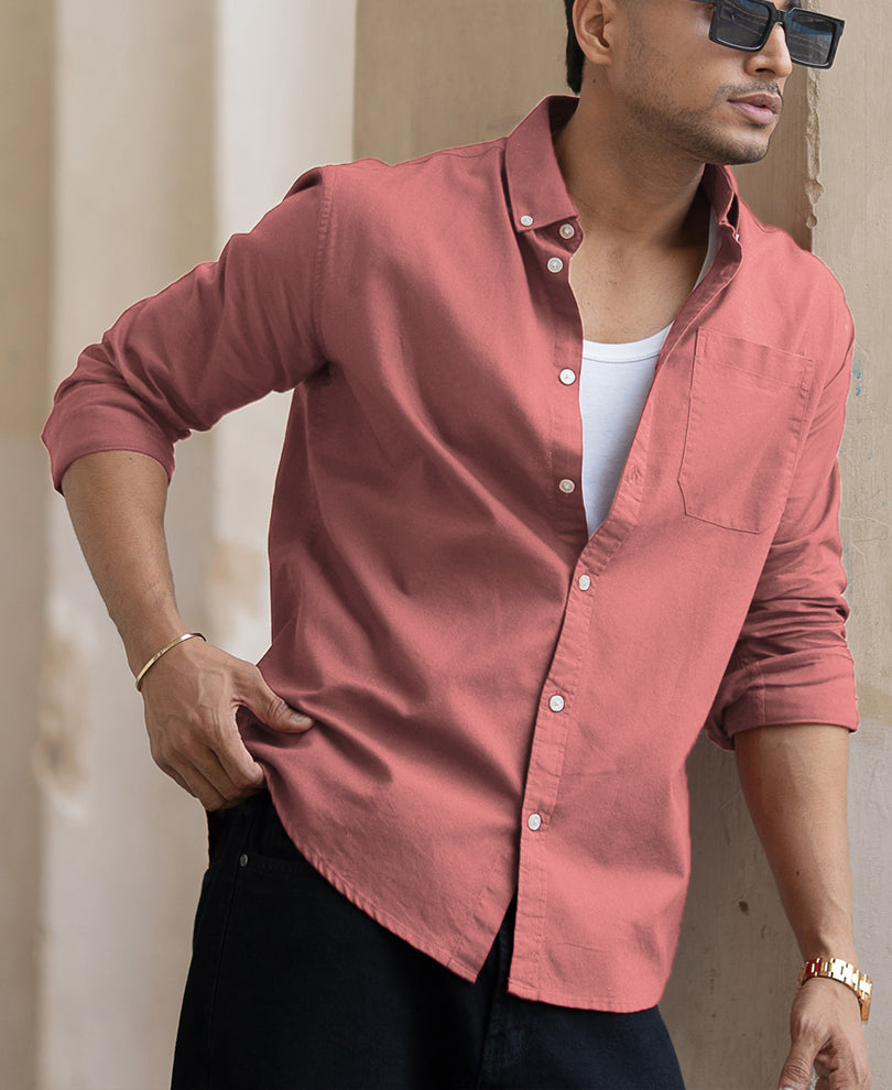 Dusty Rose Lightweight Cotton Shirt