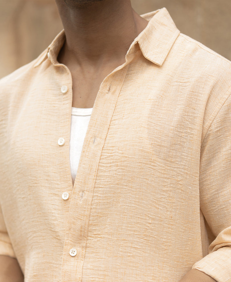 Beige Lightweight Structured Shirt