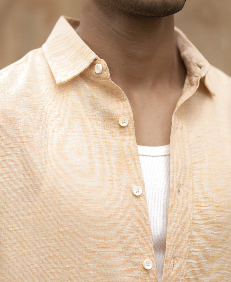Beige Lightweight Structured Shirt