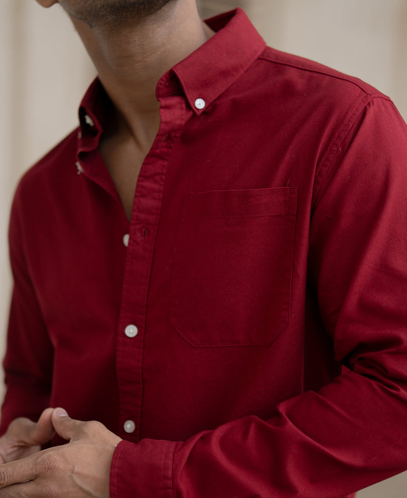 Brick Red Oxford Shirt