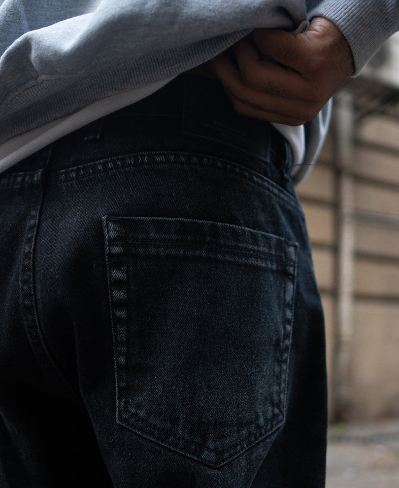 Black Baggy Fit Denim Jeans