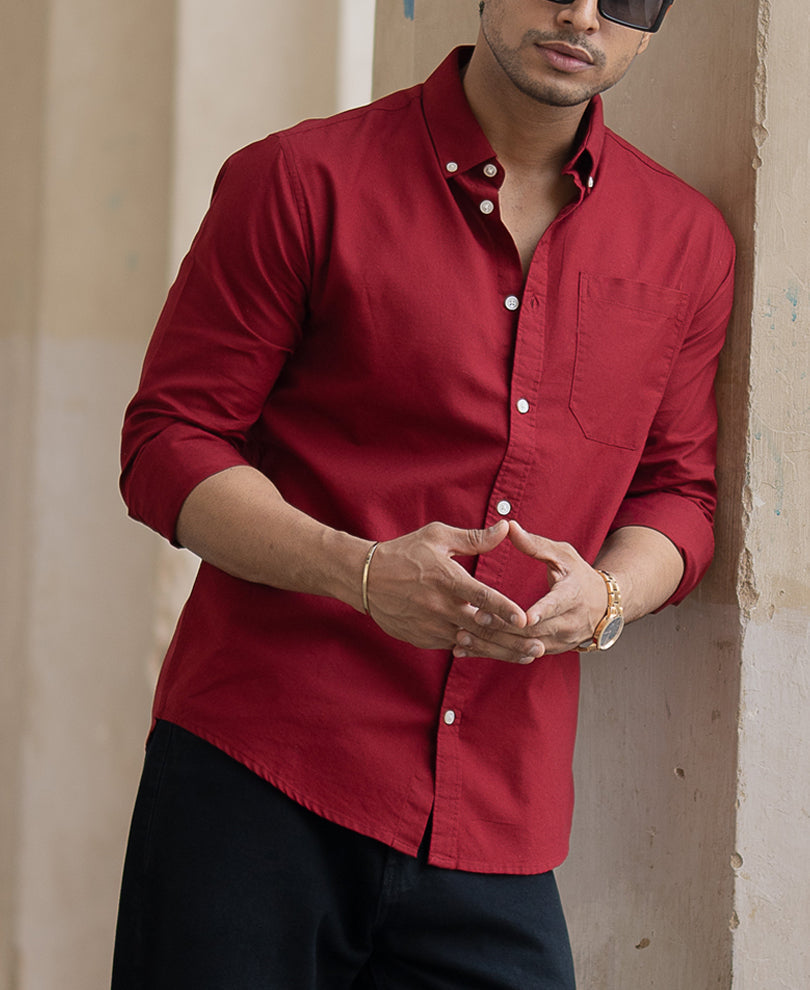 Brick Red Oxford Shirt