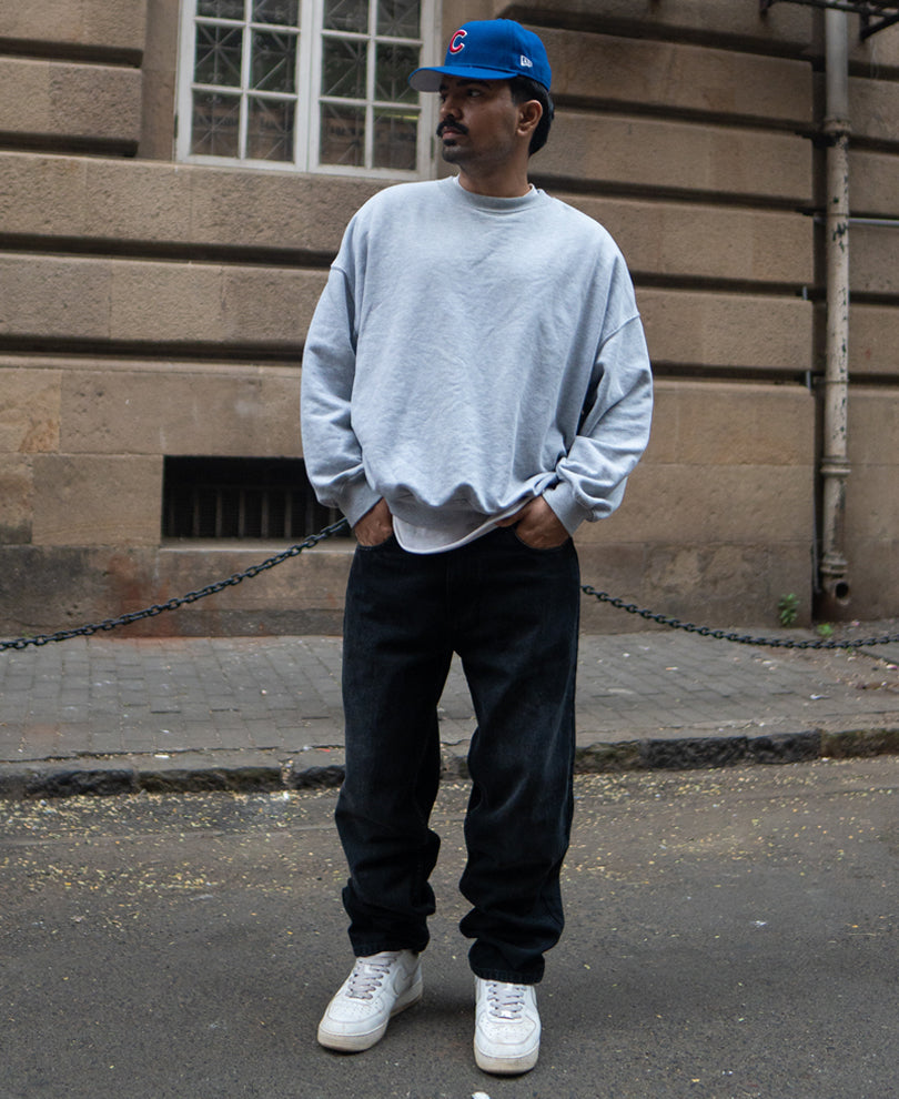 Black Baggy Fit Denim Jeans