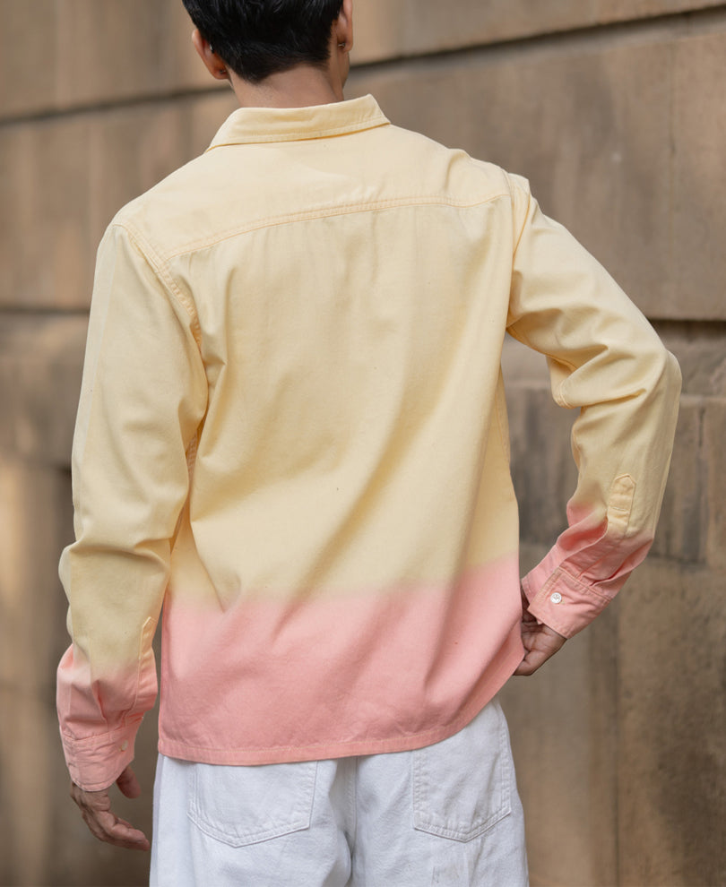 Yellow Ombre Structured Shirt