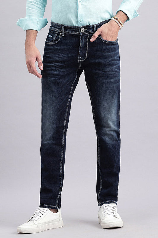 Dk Blue 5 Pocket Low-Rise Ankle Length Jeans