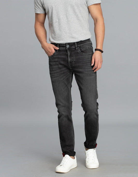 Charcoal 5 Pocket Low-Rise Ankle Length Jeans