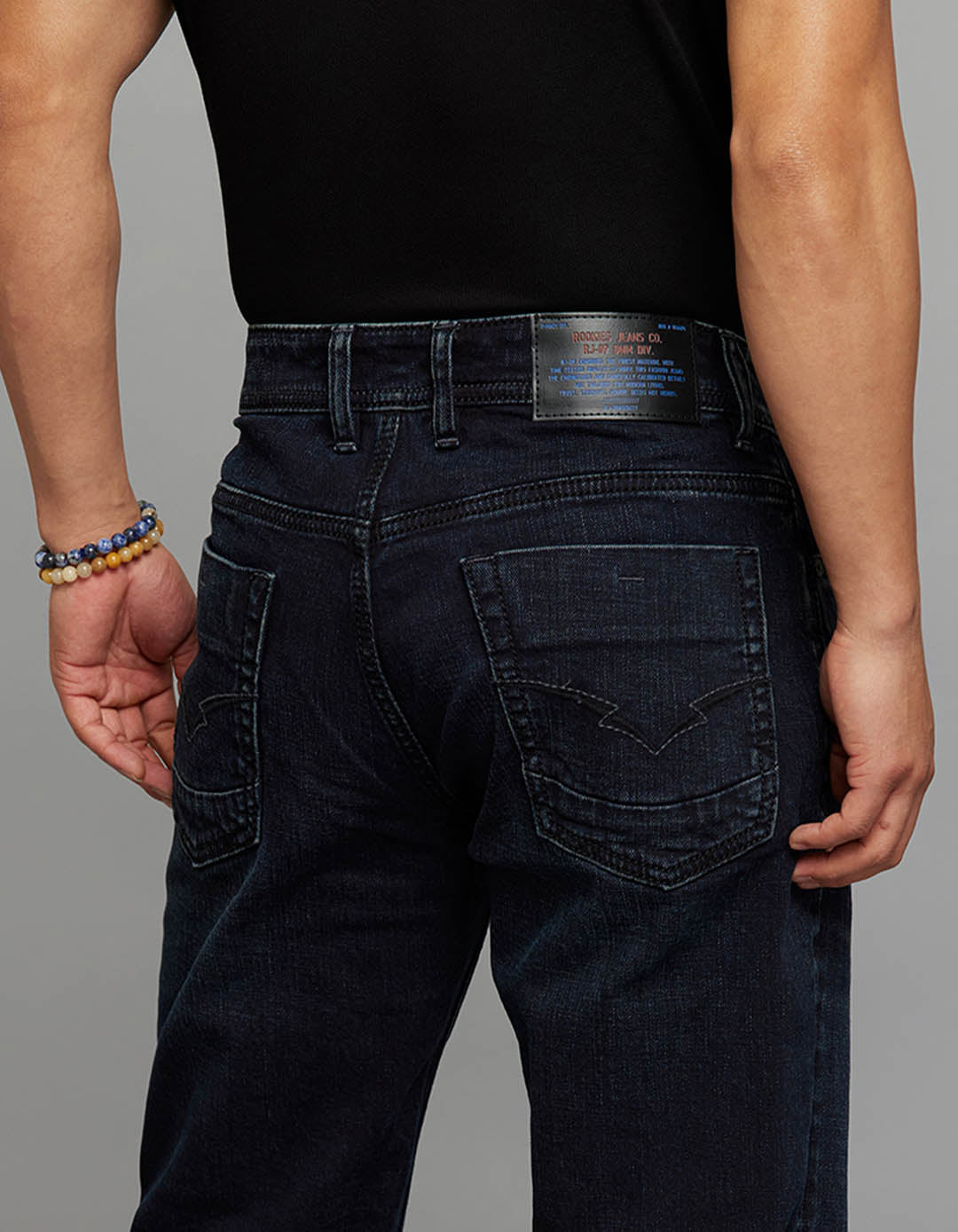 Dark Blue 5 Pocket Midrise, Comfort And Straight Fit Stretch Jeans