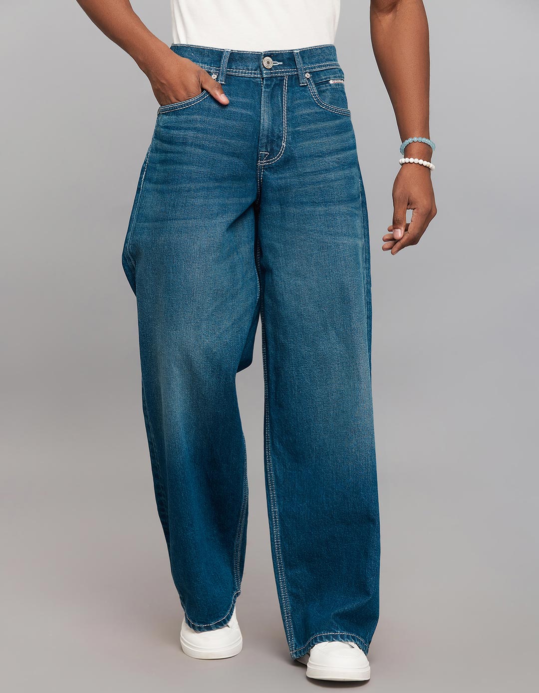 Medium Blue Extra Loose Fit Jeans