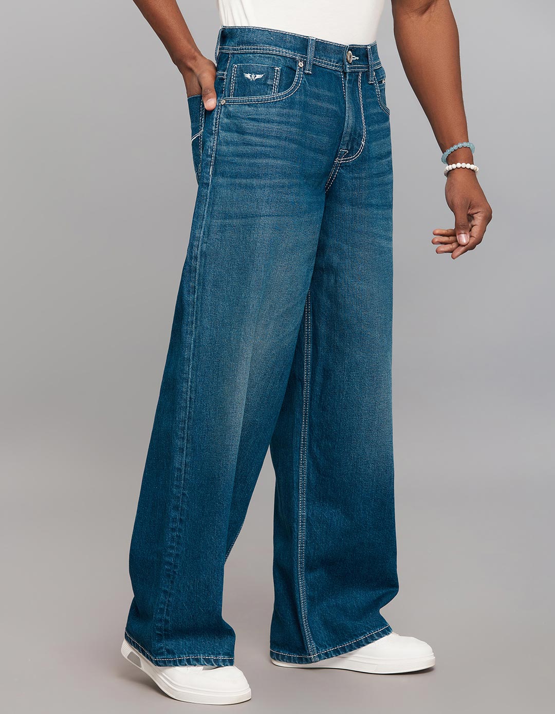 Medium Blue Extra Loose Fit Jeans