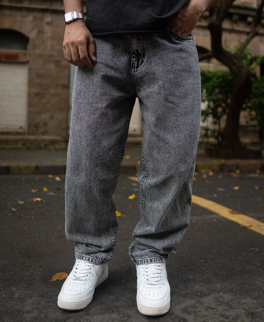 Dark Grey Baggy fit Denim Jeans