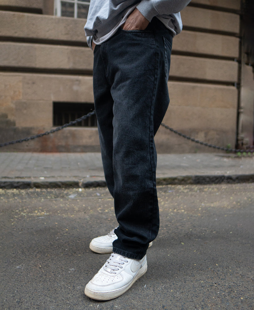 Black Baggy Fit Denim Jeans