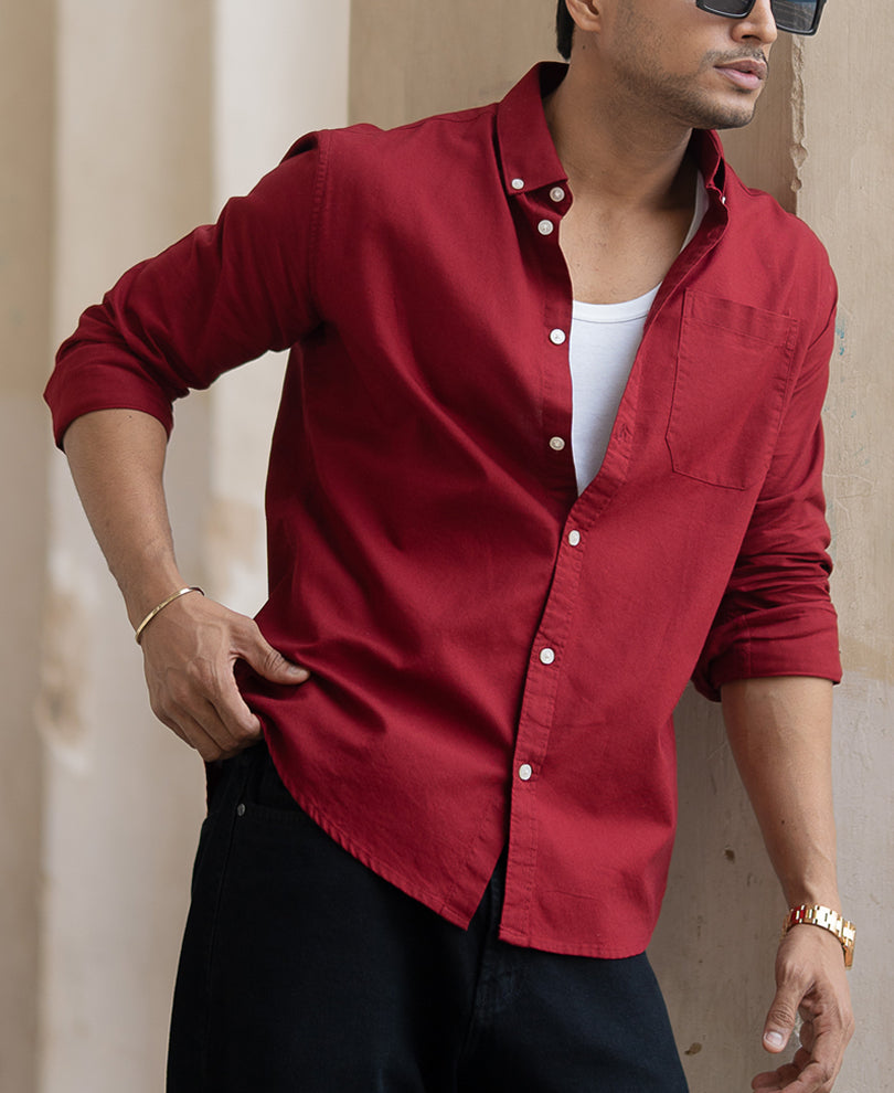 Brick Red Oxford Shirt